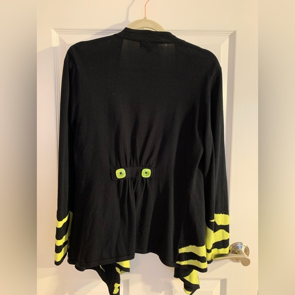 Abbie Mags black and chartreuse cardigan…..very good condition! - Picture 4 of 8